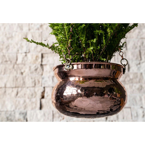 Offre incroyable sur un pot suspendu en cuivre massif martelé de qualité supérieure, 100% pur, pour la décoration de la maison à un prix minimal - Product Image 1