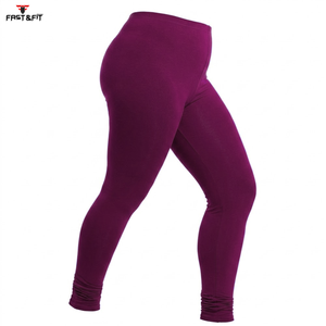 Leggings de yoga pour femmes en gros, haute qualité, 100% coton tricoté, respirant, sans couture, style streetwear, taille haute effet galbe pêche - Product Image 2