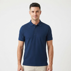 Chemises décontractées pour hommes, nouvelle collection, design tendance, logo personnalisé, couleur unie, tricotées, 100 % coton, écologiques, respirantes, manches courtes - Product Image 1