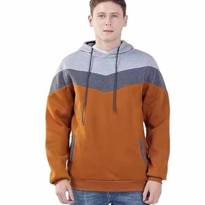 Sudaderas con capucha personalizadas al por mayor para hombre, de color liso, con logotipo impreso de alta calidad, transpirables. - Product Image 4