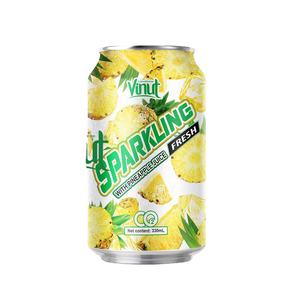 Agua con gas de piña OEM ODM Etiqueta privada Fabricante de bebidas Fábrica de Vietnam 330ml Lata de aluminio 24 latas por caja - Product Image 1