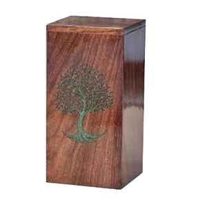 Urna de madera súper calificada hecha a mano, venta al por mayor, urnas de cremación, suministros funerarios, urnas de madera para humanos - Product Image 1