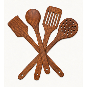 Wholesale Natural Wooden Cooking <b>Utensils</b> <b>Set</b> Handmade Eco-Friendly Kitchen Spatulas and Spoons for Non-Stick Cookware - Product Image 5