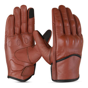 Guantes de Motociclismo al por Mayor, Antideslizantes, con Palma de Cuero, Doble Costura, Protección Rígida en los Nudillos - Product Image 1