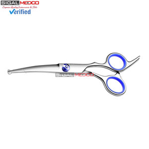 Reusable Eco-Friendly Durable <b>Dog</b> Pet Hair Thinning <b>Scissors</b> Curved Professional Veterinary Grooming Shears Stainless Steel - Product Image 3