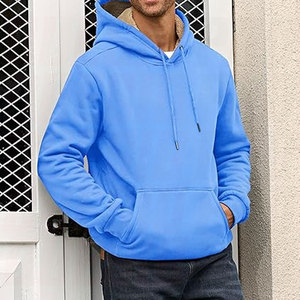 Mens Thick Winter Pullover Hoodie With Heavy Sherpa Fleece Lining Soft Comfortable Hooded Sweatshirt With Double Needle Neck - Product Image 4
