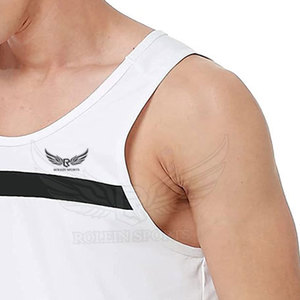 เสื้อกล้ามฟิตเนสพิมพ์ลายแบรนด์ตามสั่ง ผ้าฝ้าย/โพลีเอสเตอร์ 100% เสื้อกล้ามออกกำลังกายผู้ชาย ราคาสมเหตุสมผล - Product Image 5