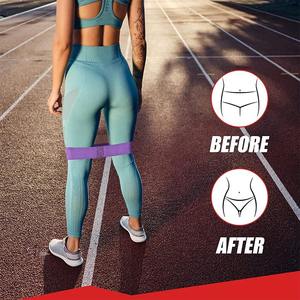 <b>Exercise</b> Resistance <b>Bands</b> Set 3 Pack Mint Pink Purple Elastic Workout Fitness Equipment for Adults Comfortable Polyester Fabric - Product Image 6