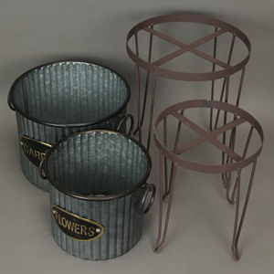 Pot de fleurs en fer moderne de luxe avec support pour l'extérieur, la maison et la décoration de table de Noël - Product Image 6