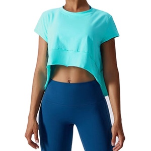 Camiseta Corta de Verano para Mujer, Holgada, de Manga Corta, Ecológica, Transpirable, de Secado Rápido, 100% Algodón, Personalizable - Product Image 1