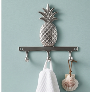 Brass Fruit Design Wall <b>Hook</b> Silver Finished Perfect For Bathroom Storage Decoration And Stylish Wall Mounted Organizer - Product Image 3