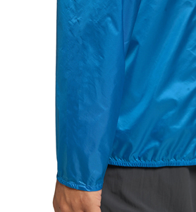 <b>Men's</b> <b>Blue</b> Hooded Waterproof Windbreaker Jacket Lightweight Zip-Up Sporty Stand Collar Outdoor Running Hiking Coat - Product Image 6