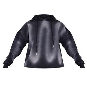 Sudadera con capucha para mujer con estampado OEM 2026 y lavado ácido / Sudadera con capucha de manga larga personalizada con cuello para mujer, lavado ácido, en venta con envío gratis - Product Image 5
