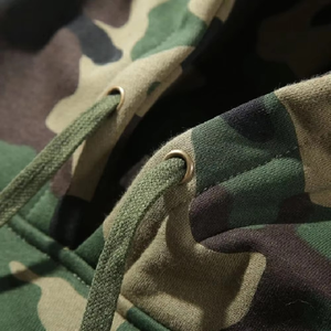 Chaqueta de Forro Polar con Capucha y Camuflaje, 100% Poliéster, Manga Larga, Bolsillo Tipo Canguro, Ropa de Otoño - Product Image 6