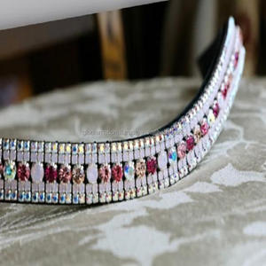 Banda de cuero grueso de búhos para cejas, banda decorada con 5 filas multicolor, mega banda ostentosa para todas las tallas, novedad de 2022 - Product Image 4