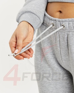 Custom Women's <b>Green</b> <b>Lace</b> Jogger Pants Winter Workouts Silk Cotton Fleece Solid Thick Warm Runners Brand Logo Featuring Flat - Product Image 6