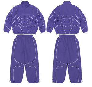 Conjunto Deportivo de Invierno, Chaqueta Cortavientos y Pantalones Deportivos, con Logotipo Reflectante Personalizado, Capucha, Secado Rápido y Ecológico - Product Image 1