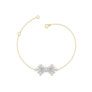 Bracelet Flocon de Neige Diamanté Plaqué Or 18K Chaîne en Alliage Bijoux Romantiques de Mariage pour Femme - Product Image 2