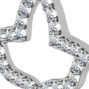 Pendientes de Plata con Diseño de Hoja de Cristal para Mujer, Joyería Elegante y a la Moda, Pendientes de Botón, Accesorio Destacado, Regalo, Uso Diario - Product Image 3