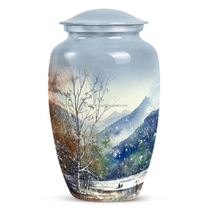 Meilleure vente aluminium adulte crémation cendres humaines urne pour famille funérailles reste stockage hommage décoratif mémoire conteneur - Product Image 5
