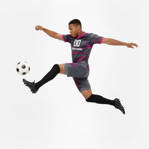 Wholesale High Quality 100% Polyester Soccer Uniform Set UV Protection Short Customizable Team <b>Names</b> Numbers Breathable Fabric - Product Image 2