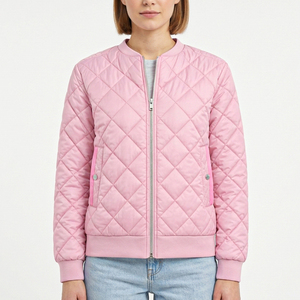 Chaqueta de Invierno para Mujer, Tipo Parka, Transpirable, con Cierre de Cremallera, Corte Ajustado, Cálida, con Logotipo Personalizado, Acolchada, Estilo Bomber - Product Image 3