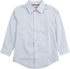 เสื้อเชิ้ตแขนยาวเด็กชายผ้าฝ้าย 100% ปรับแต่งได้ สีพื้น คุณภาพสูง ระบายอากาศได้ดี สวมใส่สบาย - Product Image 3