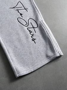 Conjunto de sudadera con capucha y pantalones deportivos estilo urbano para hombre, 2 piezas - Cintura doble - Cintura con cordón, dobladillo con cremallera, cintura doble - Product Image 2