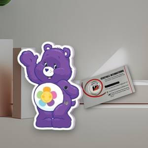 แผ่นต่อขนตาอะคริลิคแบบมืออาชีพ ลายหมีสีม่วงรุ้ง ประดับเพชร พร้อมโลโก้สั่งทำพิเศษ สำหรับต่อขนตาแบบ Private Label เป็นมิตรต่อสิ่งแวดล้อม - Product Image 3