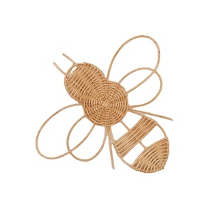 Wholesale Best Seller Eco Friendly Rattan Bee <b>Wall</b> <b>Decor</b> Kids Room Nursery <b>Wall</b> Hanging Handmade Natural Rattan Decoration - Product Image 1
