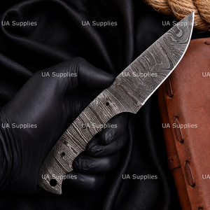 Kit de Fabricación de Cuchillos de Acero de Damasco Forjado a Mano de Alta Calidad, Hoja Entera, Punta Recta, para Caza al Aire Libre, Bushcraft, DIY, OEM - Product Image 4