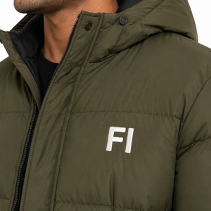 Men's Quilted Long Hooded Jacket Custom Winter Outerwear Streetwear Y2K Custom Men's Jackets OEM Wholesale Clothing Manufacturer - Product Image 5