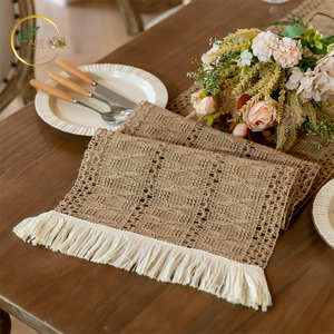 Rustic Style Jute <b>Table</b> <b>Runner</b> – Handmade Natural Fiber <b>Table</b> Cover for <b>Dining</b> Room and Wedding Decoration - Product Image 2