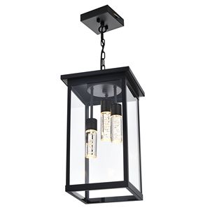 Lámparas Colgantes LED 5CCT para Exteriores, Grandes, con 3 Luces Integradas, Lámpara Colgante Negra, Lámparas de Exterior, Categoría de Producto - Product Image 2