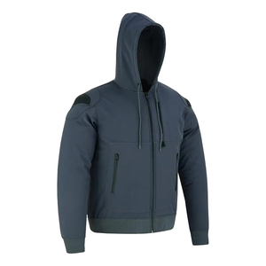 Vêtements de sport pour hommes, sweat à capuche en Kevlar pour moto, respirant et coupe-vent avec doublure en polaire, sweat à capuche en Kevlar grande taille - Product Image 2