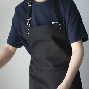 Durable chef <b>apron</b> polyester material with waist fit and button closure comfortable for long kitchen and outdoor <b>work</b> - Product Image 1