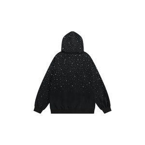 Sudadera con Capucha de Diamantes de Imitación para Hombre, Oversize, de Moda Casual, Tipo Jersey - Product Image 2