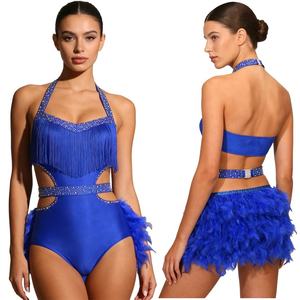 Traje de Danza Contemporánea y Lírica para Mujer, Vestido con Falda, Body, Leotardo, Mono, para Rumba, Samba, Actuaciones y Competiciones - Product Image 2