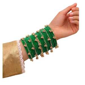 ชุดกำไลข้อมือแบบจุมกีหลากสีทองคำสไตล์แคชเมียร์สุดฮิตขายดีที่สุด เหมาะสำหรับงานแต่งงานและงานเลี้ยง ราคาขายส่งพรีเมียม - Product Image 1
