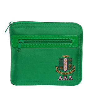 Bolsa de Compras Plegable AKA, Verde, Reutilizable, con Bolsillo con Cremallera y Escudo Bordado, para Viajes y Compras - Product Image 1