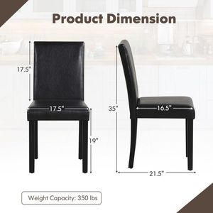 Set di 4 Sedie da Pranzo Imbottite in Lino con Struttura in Legno per Cucina e Sala da Pranzo - Product Image 5
