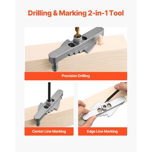 Kit di Punte per Trapano Autocentranti 1/4" 5/16" 3/8" con Fermo per Fori Dritti, Accessori per Lavorazione del Legno - Product Image 5