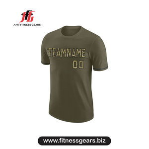 Camiseta Deportiva de Poliéster para Hombre, Ecológica, con Estampado de Camuflaje, de Secado Rápido, Corte Regular, Cuello Redondo, Logotipo Frontal, 180g - Product Image 4