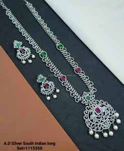 Classic American Diamond <b>Bridal</b> Jewelry <b>Set</b> Two-Piece <b>Necklace</b> and Earrings for Wedding Fashionable Classic Style - Product Image 2