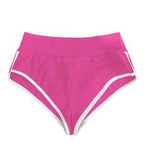 Shorts de sport pour femmes, nouvelle collection, couleur unie, haute qualité, respirants, taille élastique, tissu Spandex/Nylon, personnalisable - Product Image 1