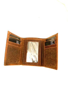 Custom Genuine Leather Tri Fold <b>Wallet</b> <b>Men</b> Top Grain Leather Card Holder Vintage <b>Small</b> Business <b>Wallet</b> LTW-0218 - Product Image 1