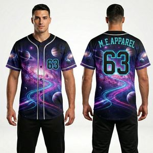 Electric Lightning <b>Bolt</b> Blue High Density Vibrant Print Anti Shrink Varsity Shirts Sublimation Baseball Jerseys - Product Image 3
