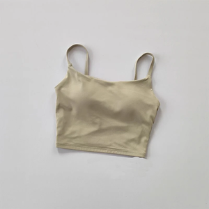 Sujetador deportivo tipo top pequeño con tirantes, integrado y con realce, para mujer, con espalda bonita, para entrenamiento y fitness, ideal para verano. - Product Image 5