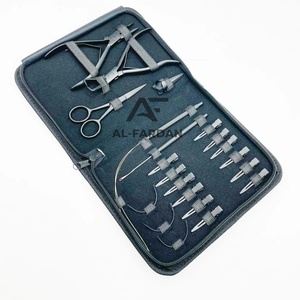 Matte Black Color Most Selling Hair Extension Tools Kit Surgical Grade Stainless Steel Included Scissors <b>Pliers</b> Looping Hook <b>Set</b> - Product Image 2