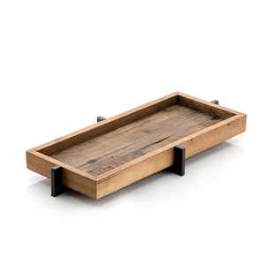 Achetez un plateau de service en bois artisanal écologique de forme rectangulaire au design classique pour une utilisation au bar et au jardin, résistant au lave-vaisselle et durable - Product Image 4